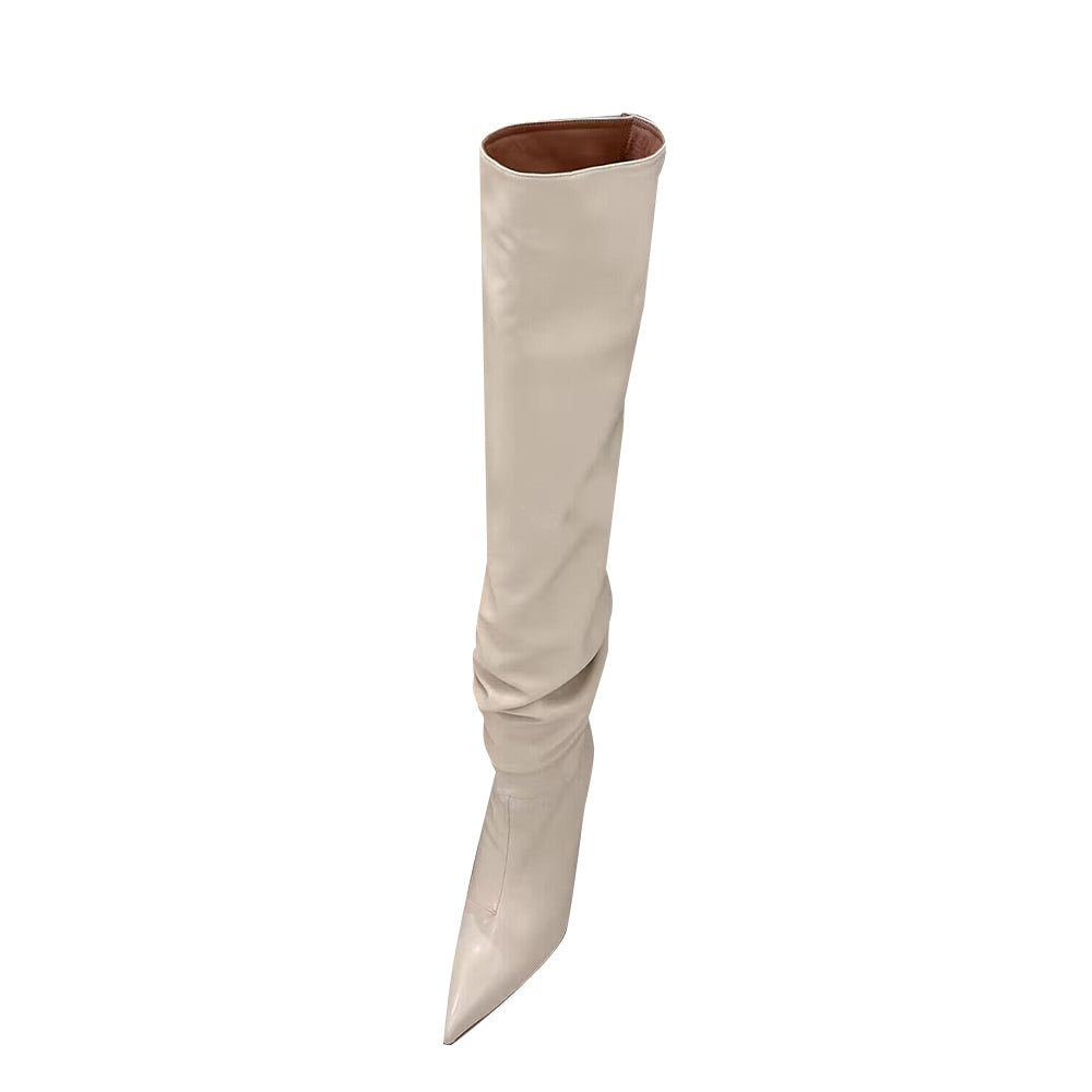 SRONA Leather Over The Knee Boots