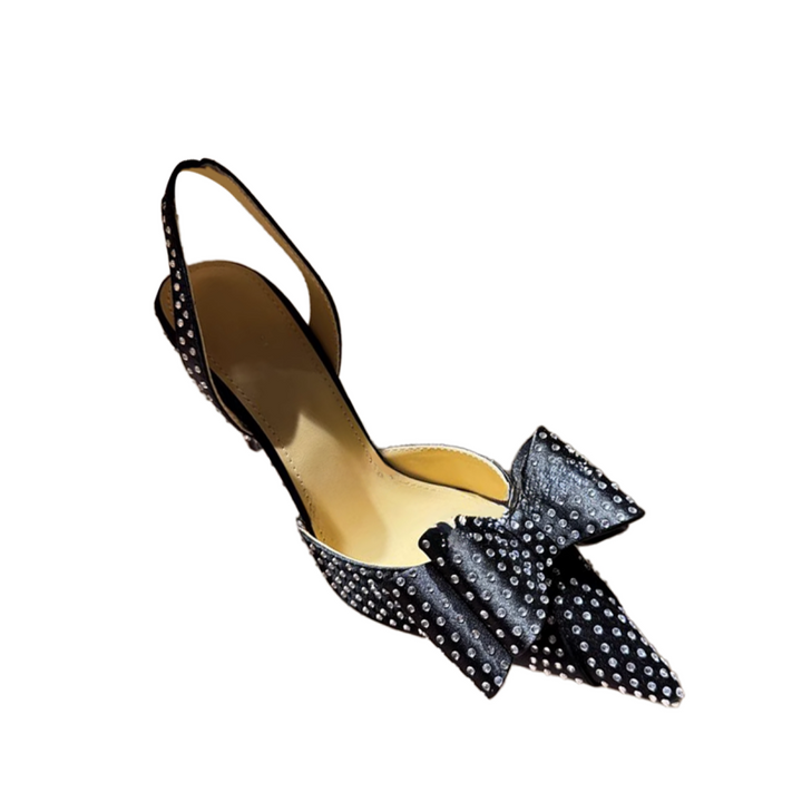 SUDTO Diamante Bow High Heel Sandals