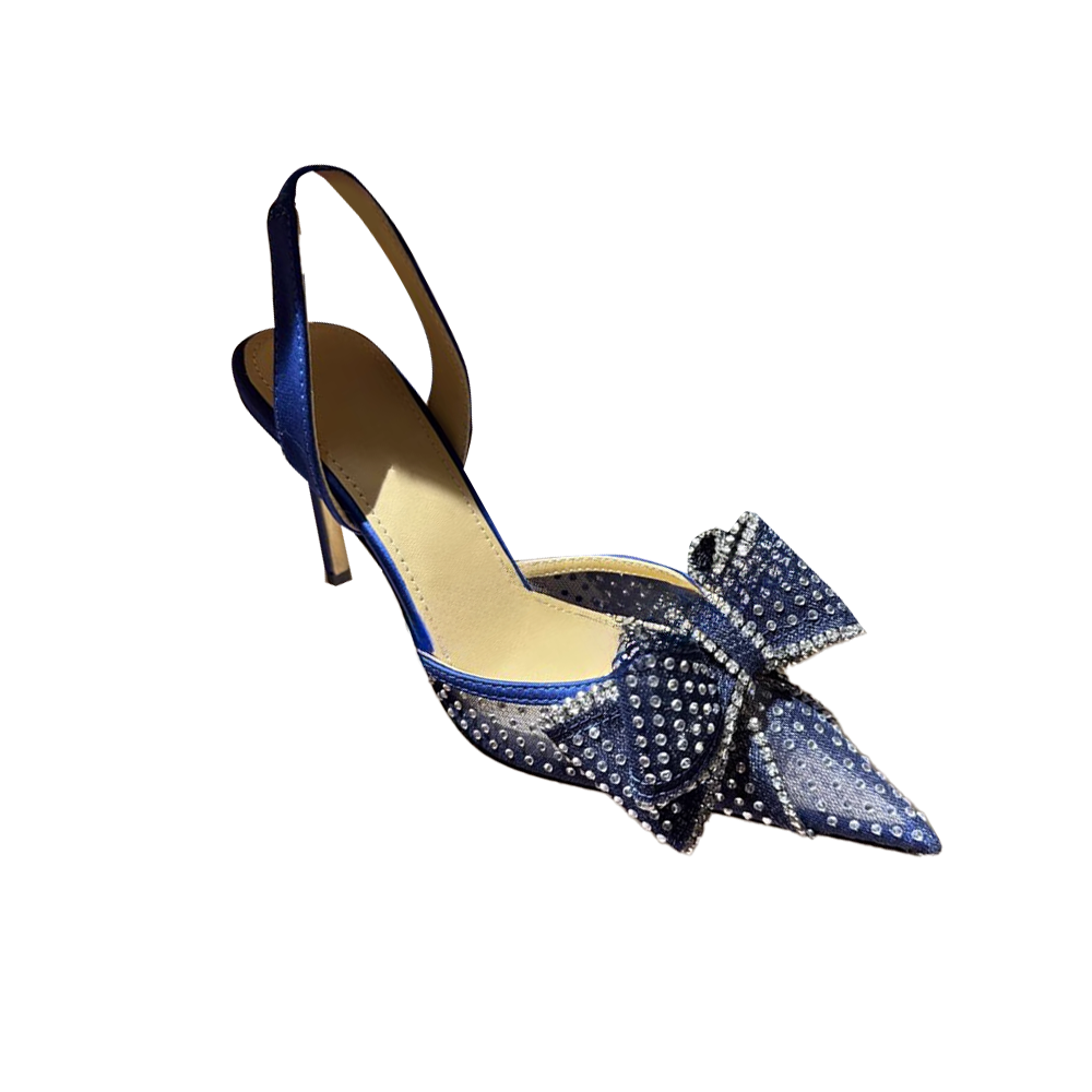 SUDTO Diamante Bow High Heel Sandals