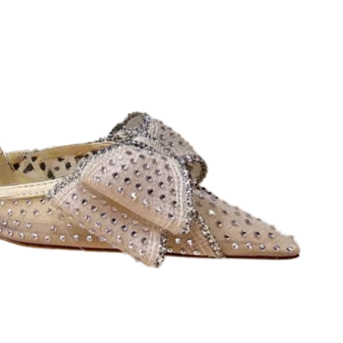 SUDTO Diamante Bow High Heel Sandals