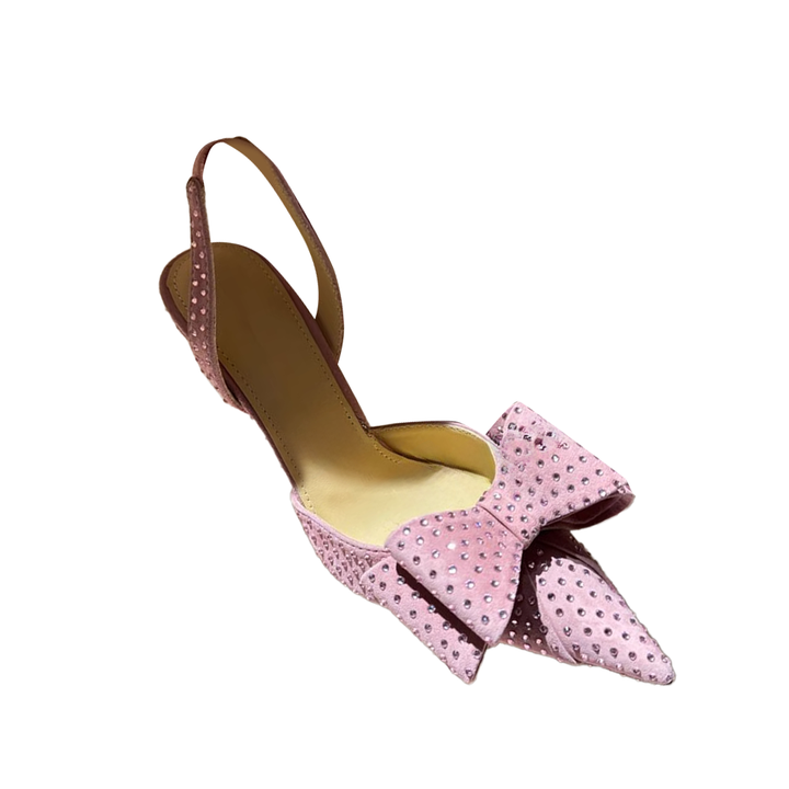 SUDTO Diamante Bow High Heel Sandals