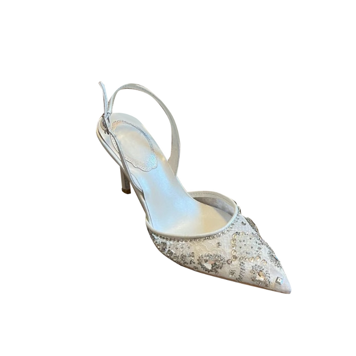 SURCI Diamante Mesh High Heel Pumps