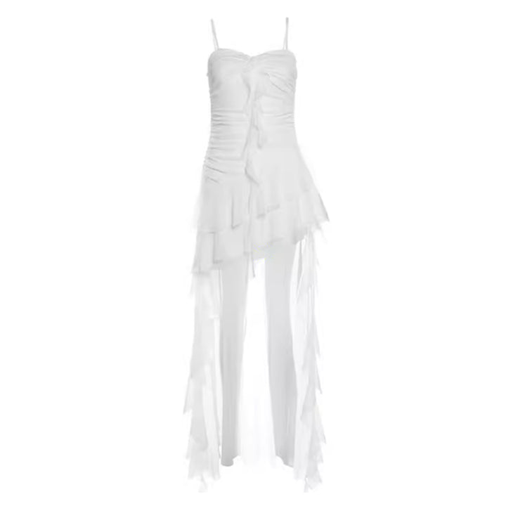 TEDUV Ruffled Maxi Dress