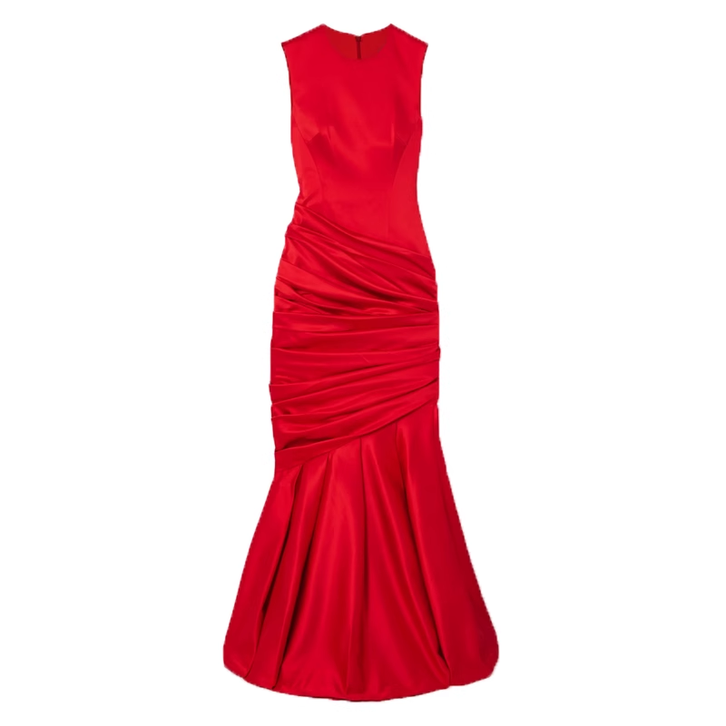 TERIV Ruffled Hem Evening Dress Gown