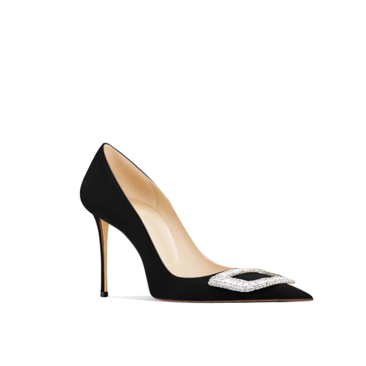 TIMVA Diamante Mid Heel Pumps - 6cm