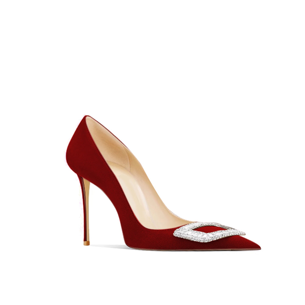 TIMVA Diamante Mid Heel Pumps - 6cm