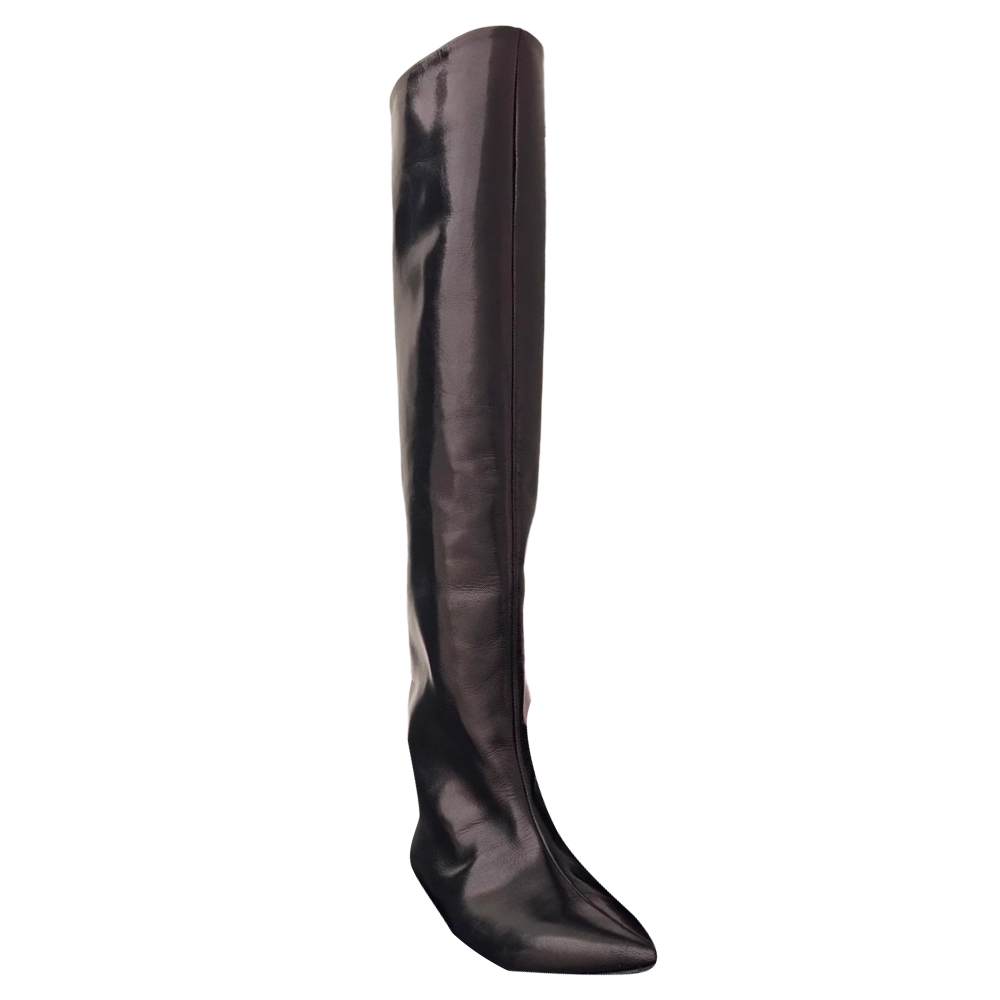 TOVFE Kitten Heel Knee High Boots