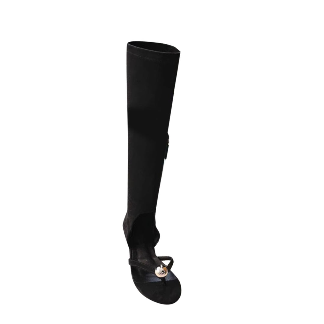 VAIRU Ball Embellished Knee High Boots