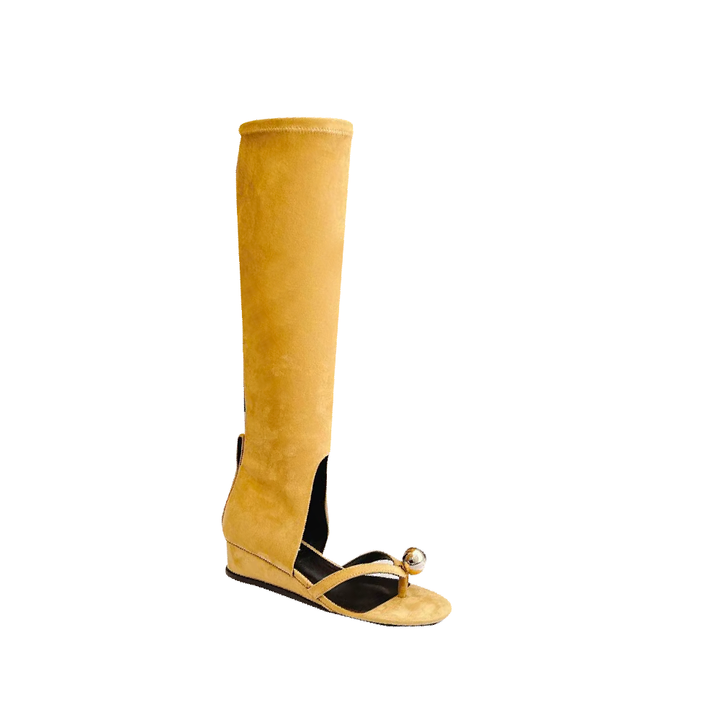 VAIRU Ball Embellished Knee High Boots