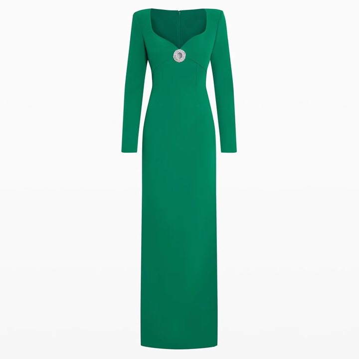 VAKRI Long Sleeves Maxi Evening Dress Gown