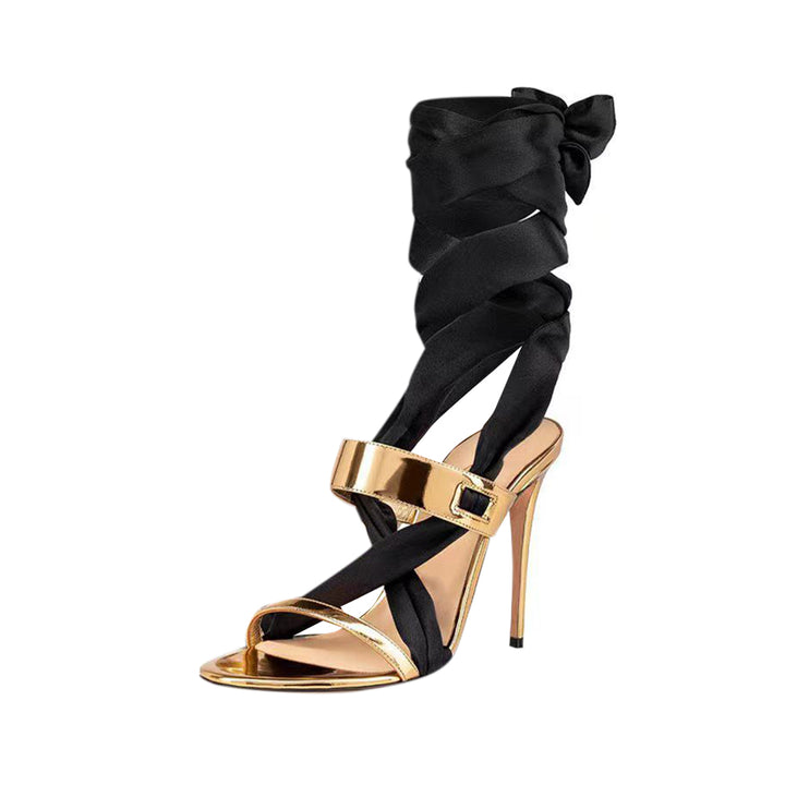 VALAK Lace Up High Heel Sandals