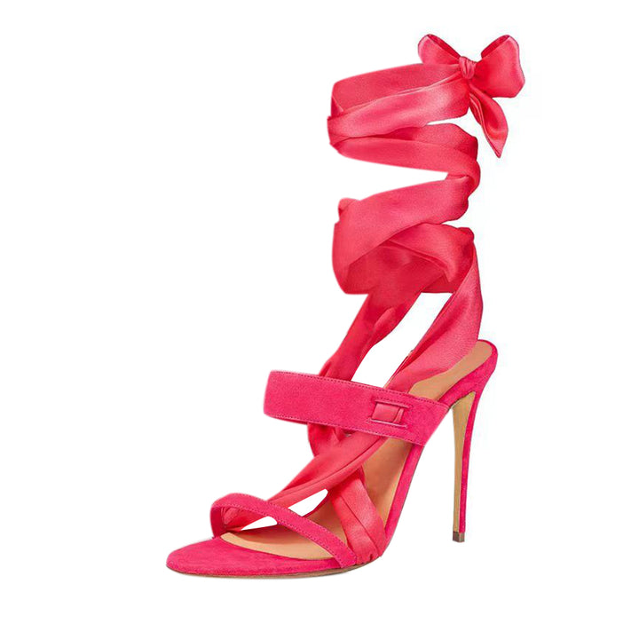 VALAK Lace Up High Heel Sandals