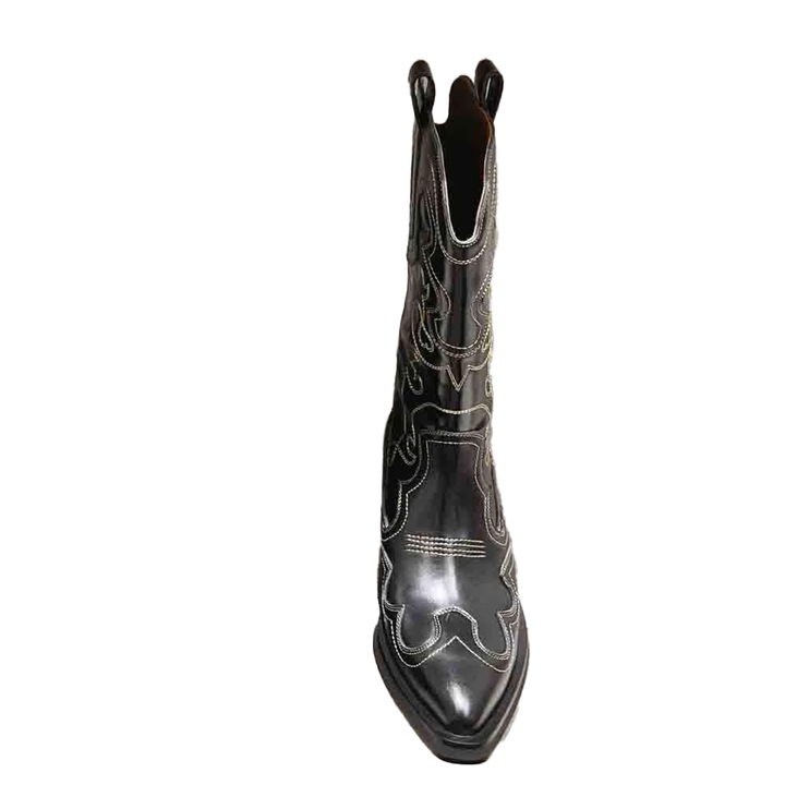 VAMMI Leather Western Cowboy Knee High Boots