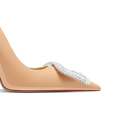 VEINA Diamante Buckled Mid Heel Pumps - 6cm