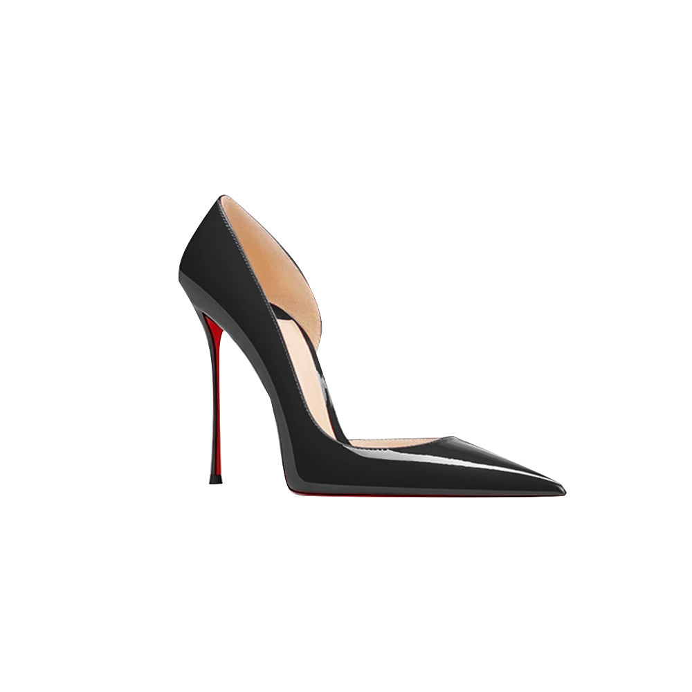 VEKUA Patent Leather Mid Heel Pumps - 8cm
