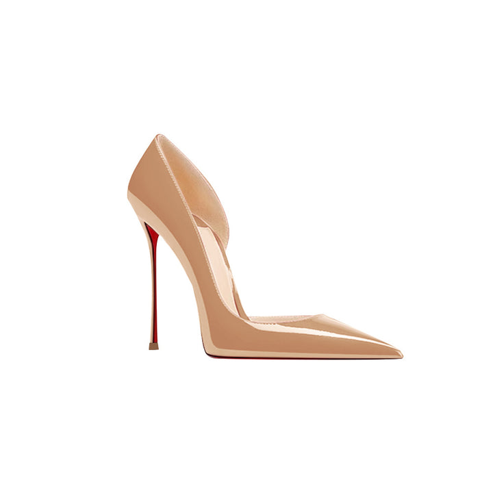 VEKUA Patent Leather Mid Heel Pumps - 8cm
