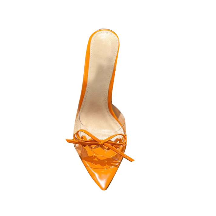 VERUB Bow PVC Mules Sandals