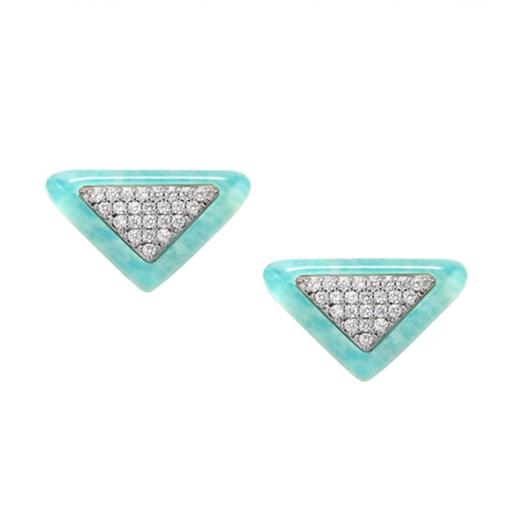 VORSA Diamante Triangle Earrings - Pair