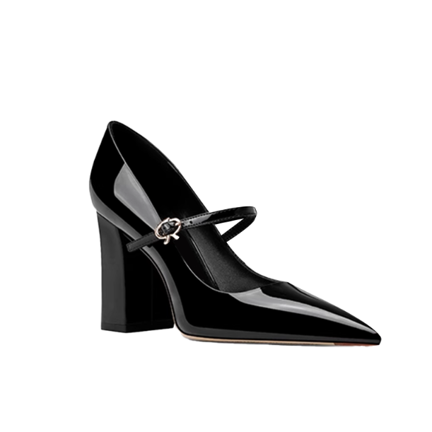 VUCRO Buckled Block Heel Pumps - 8cm