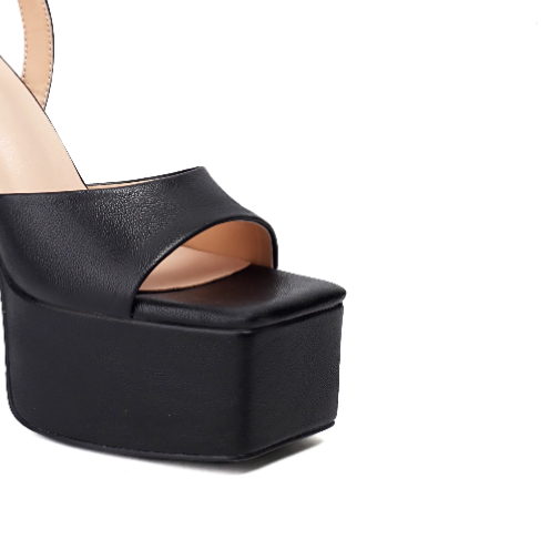 VUROT Ankle Strap Block Heel Platform Sandals