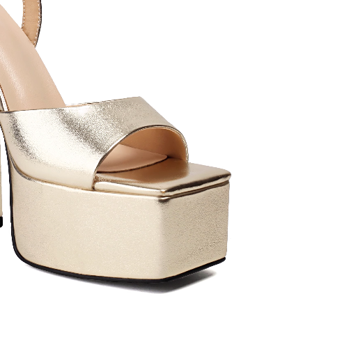 VUROT Ankle Strap Block Heel Platform Sandals