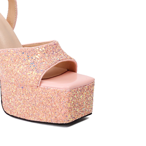 VUROT Ankle Strap Block Heel Platform Sandals