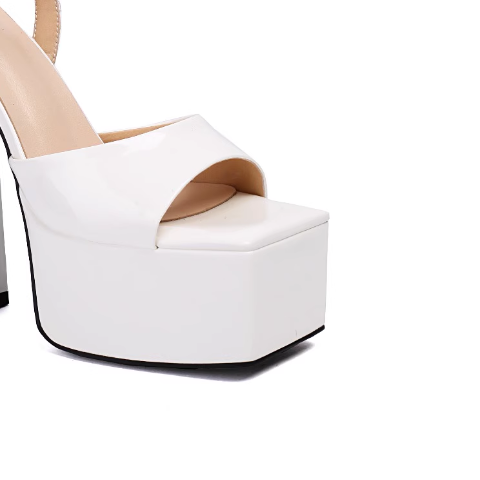 VUROT Ankle Strap Block Heel Platform Sandals