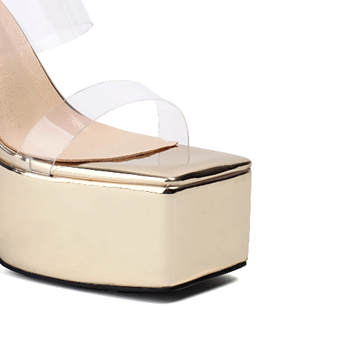 VUSTA PVC Platform Mules Sandals