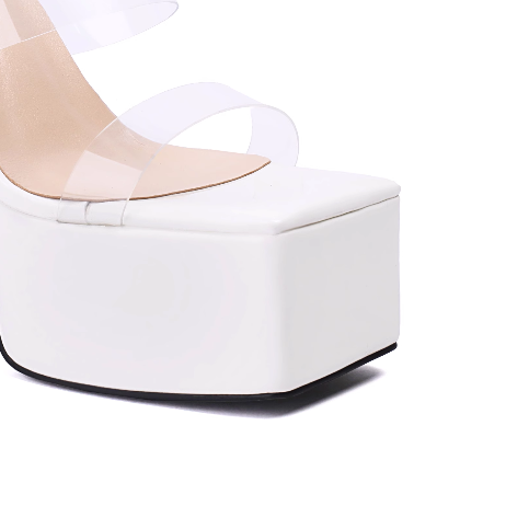 VUSTA PVC Platform Mules Sandals