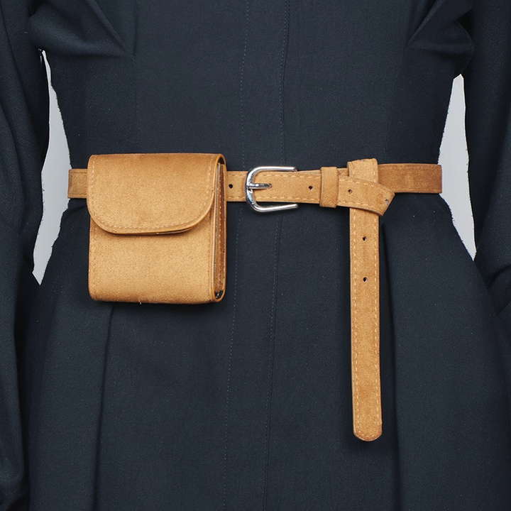 VUTDO Suede Waist Belt Bag