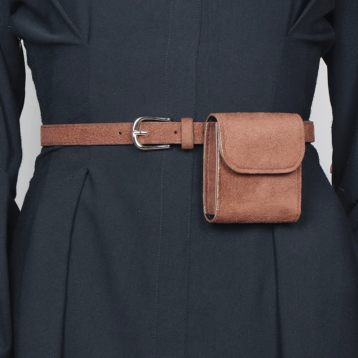 VUTDO Suede Waist Belt Bag