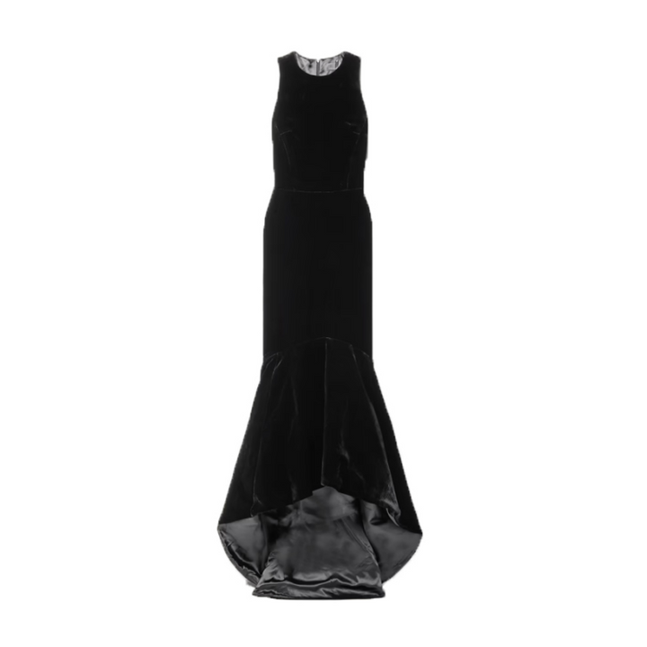 XUIVE Ruffled Hem Evening Dress Gown
