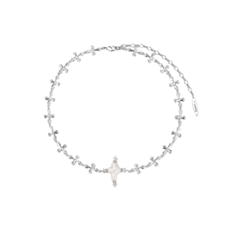 ZENCO Pearl Cross Necklace