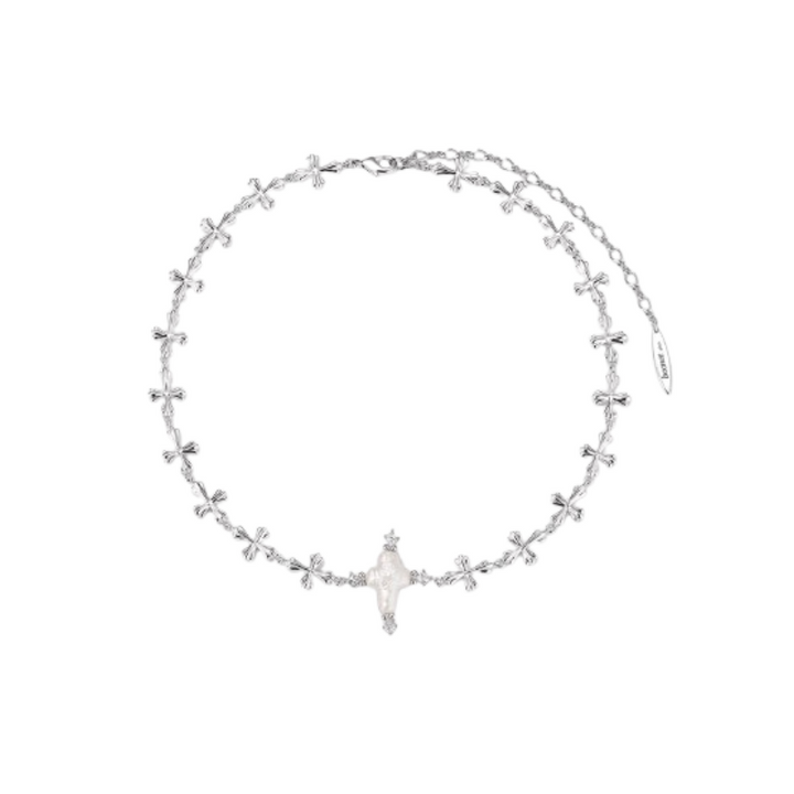 ZENCO Pearl Cross Necklace