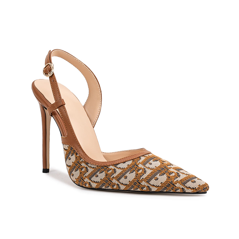 ZETVO Slingback High Heel Sandals - 10cm