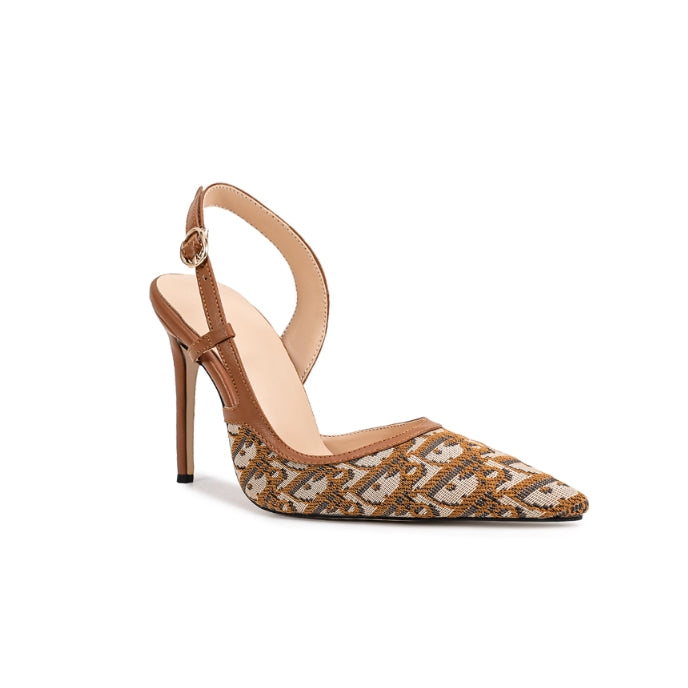 ZETVO Slingback Mid Heel Sandals - 8cm