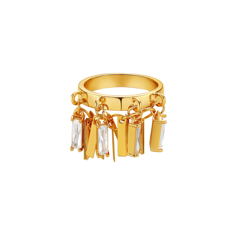ZUOTI Diamante Fringed Ring