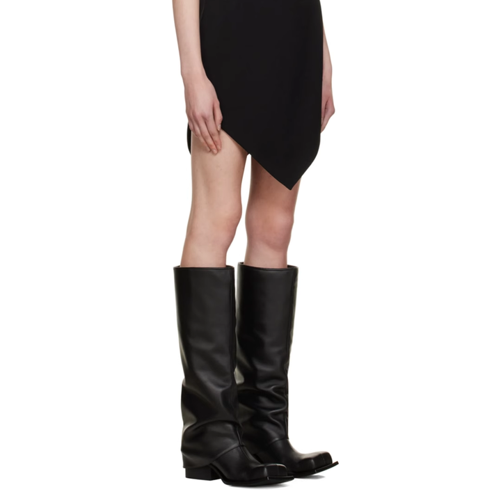 FOSIA Block Heel Knee High Boots