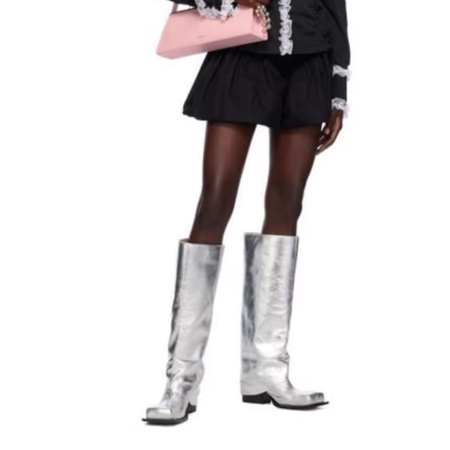 FOSIA Block Heel Knee High Boots