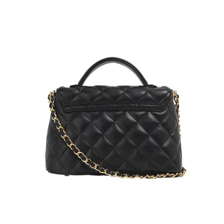 SENVT Metal Lock Quilted Cross Body Bag
