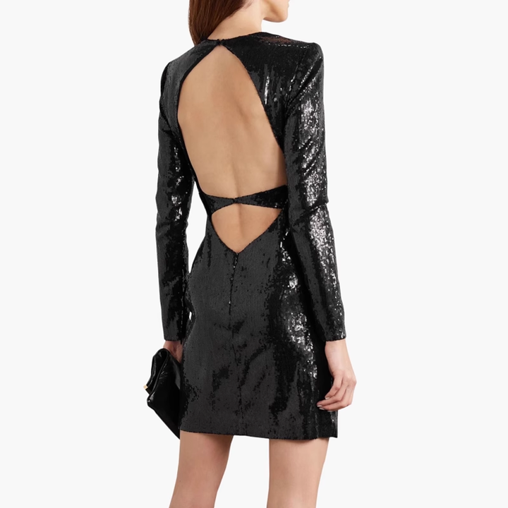 AILAN Deep V Evening Dress Gown
