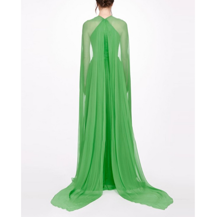 BYRCE See Through Evening Dress Gown