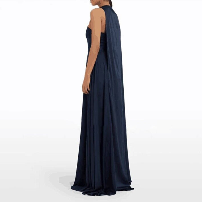 DAIDU One-Shoulder Maxi Evening Dress Gown