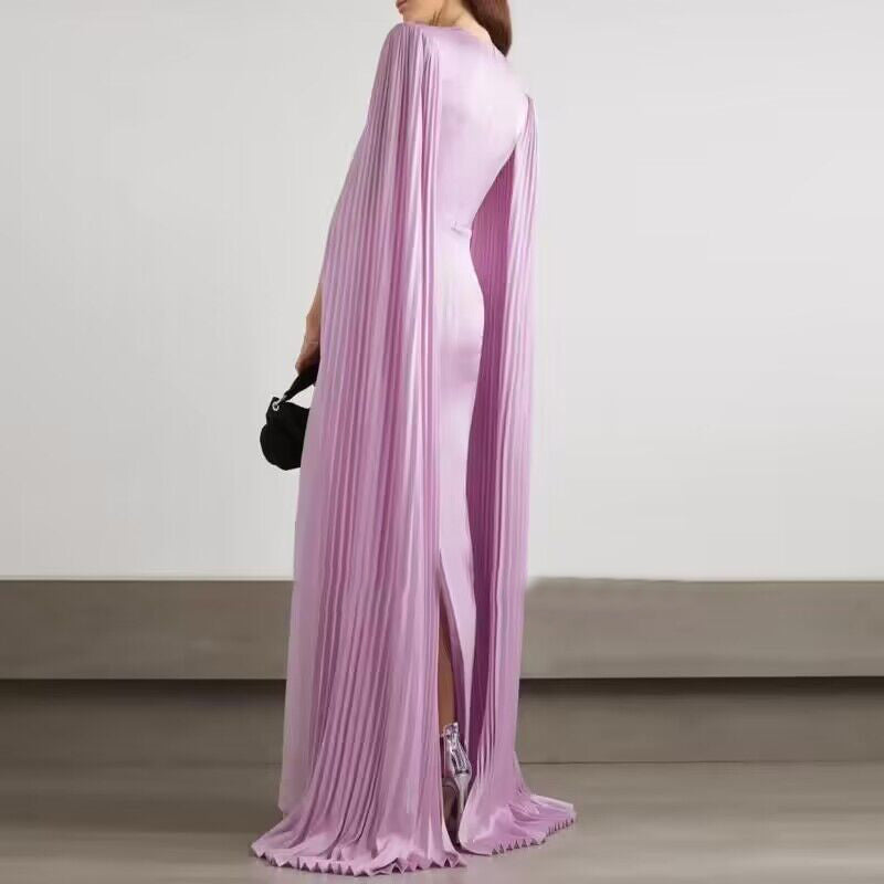 FVARU Fold Details Slip Evening Dress Gown