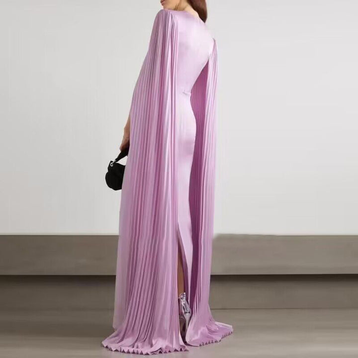 FVARU Fold Details Slip Evening Dress Gown
