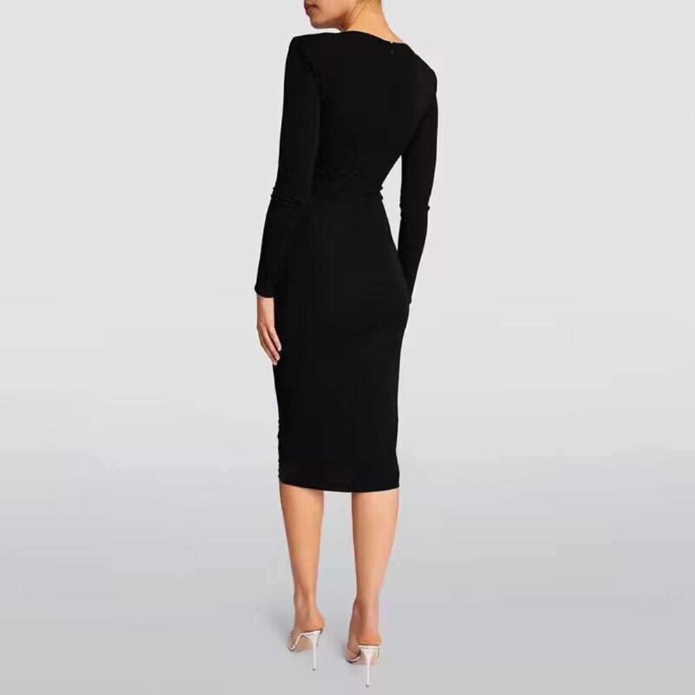 JIOKA Cut Out Evening Dress Gown