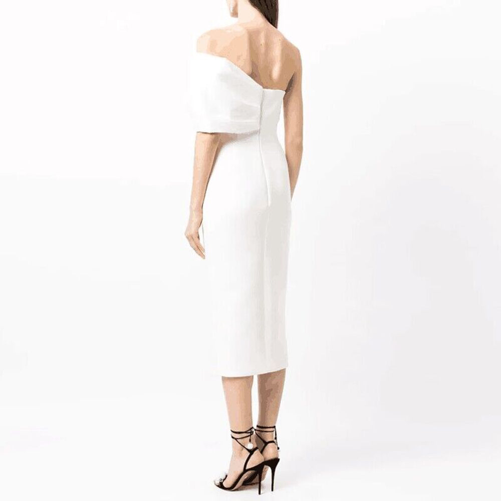 KAHJU Bow Off-Shoulder Evening Dress Gown
