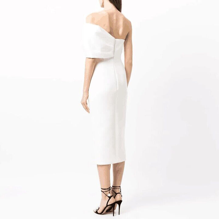 KAHJU Bow Off-Shoulder Evening Dress Gown