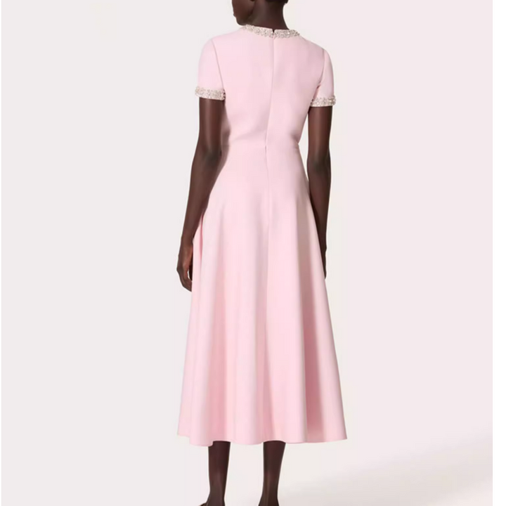 PODRY Diamante Bow Evening Dress Gown