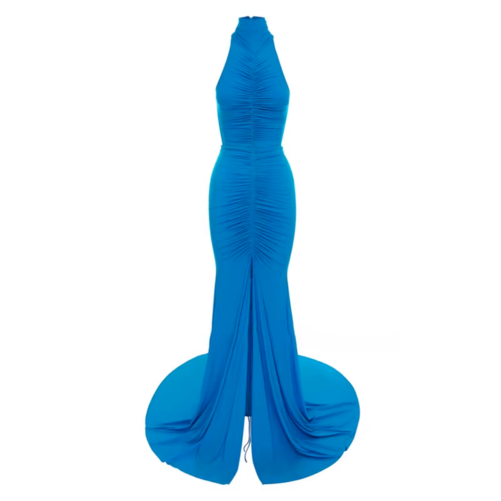 REIDE Ruffled Hem Evening Dress Gown